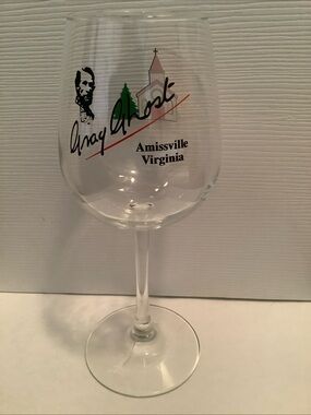 Gray Ghost Vineyards Amissville, Virginia Christmas Wine Glass Goblet Church